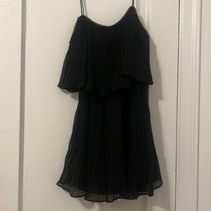Black Zara ruffled tier dress